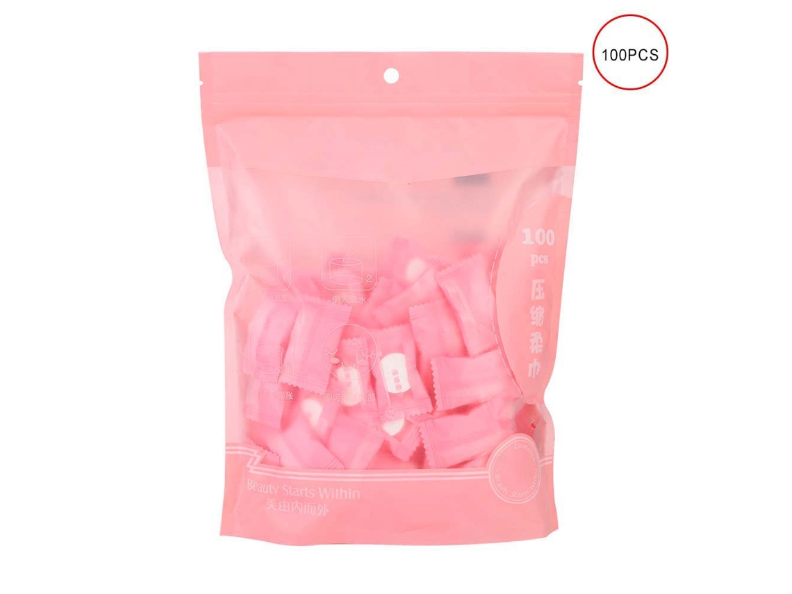 100 Toallas Comprimidas Desechables De Tela No Tejida Para Limpieza Facial Hogar Y Viaje