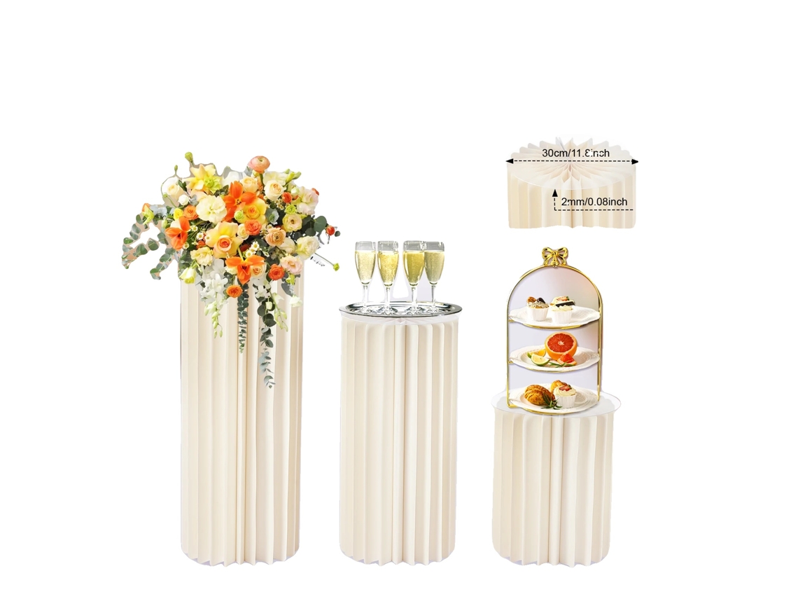 Soporte para flores de PVC de 40 a 80 cm, diámetro de la placa: 30 cm, capacidad de carga: 50 kg.