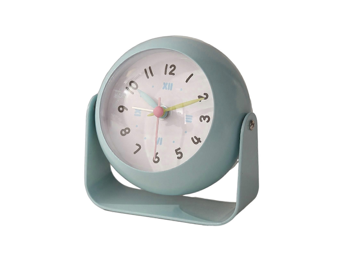 Reloj despertador analógico silencioso GOKOCO para niños, diseño metálico.
