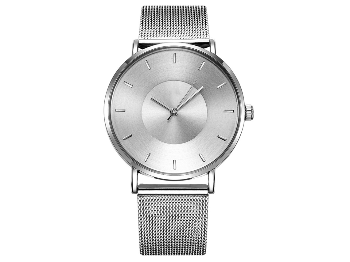 Reloj Analógico De Cuarzo Para Mujer, Resistente Al Agua Hasta 30 M, Brazalete De Aleación, Color Plata.