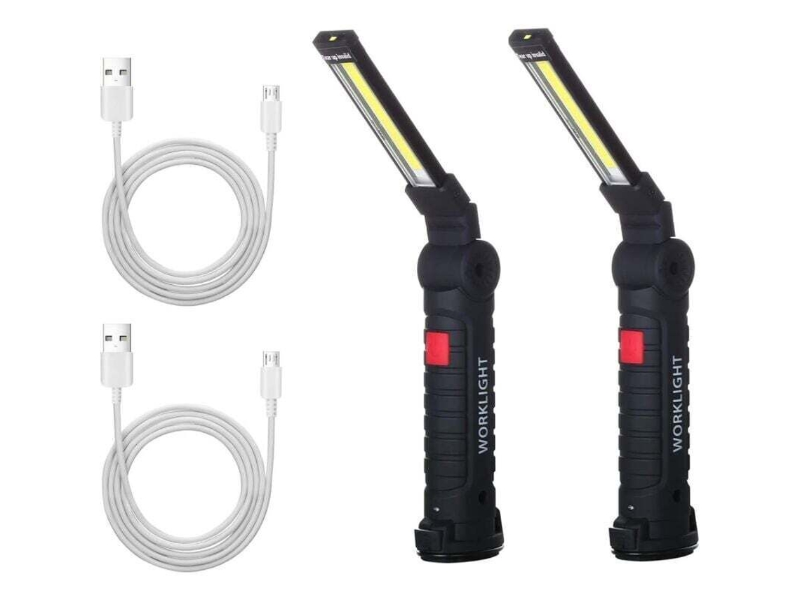 Linterna De Trabajo Led Cob Recargable, Luz De Taller, Linterna