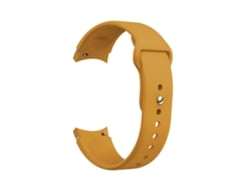 Bracelete Para Samsung Galaxy Watch 4 (40/44mm) E Watch 4 Classic (42/46mm) - Silicone Com Fivela Reversa - Amarelo