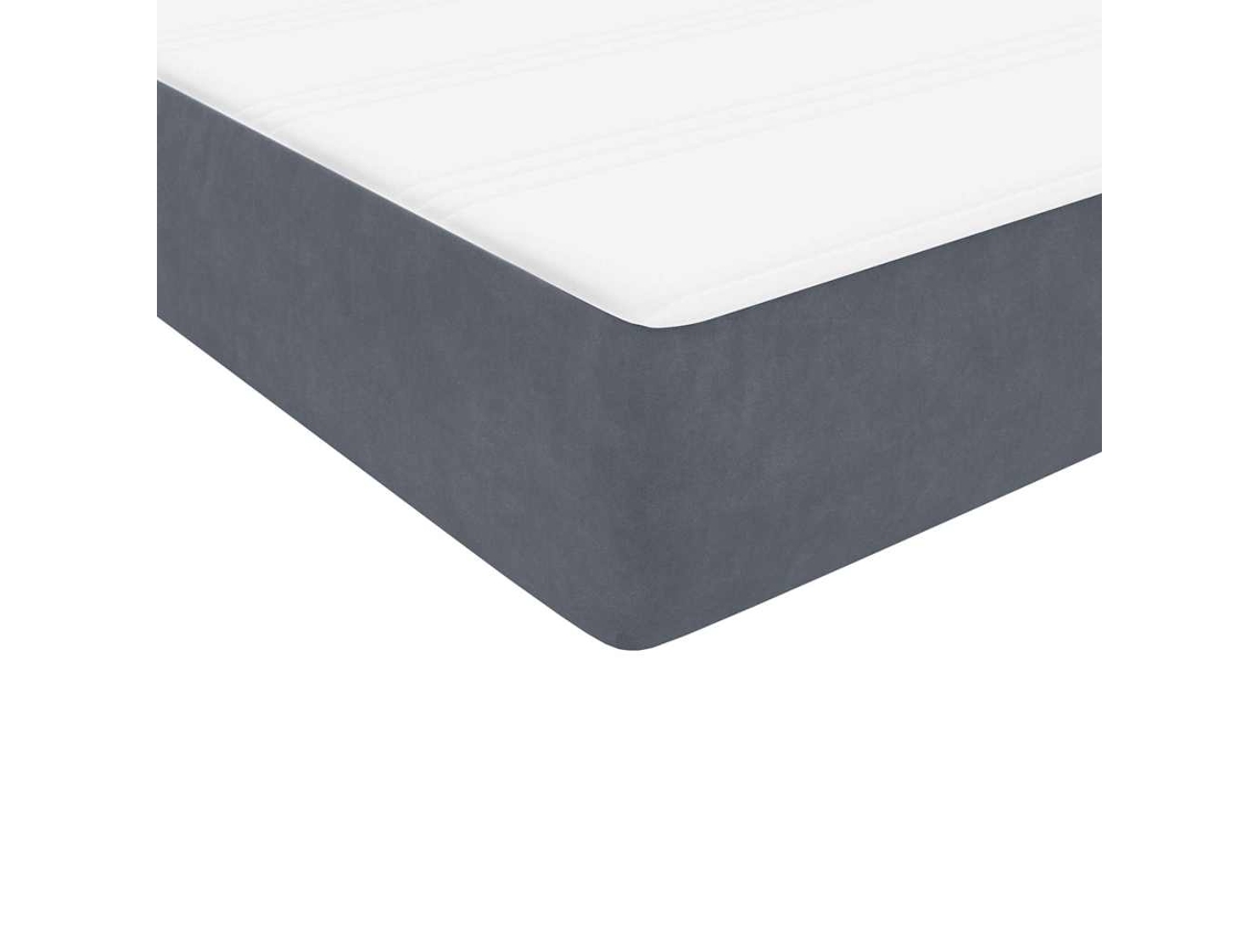Maison Exclusive - Cama Box Spring Con Colchón Terciopelo Gris Oscuro 160x210 Cm