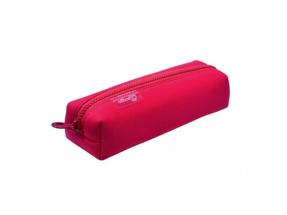 Estuche multiusos de neopreno cuadrado Colorline. Caja de oficina fucsia