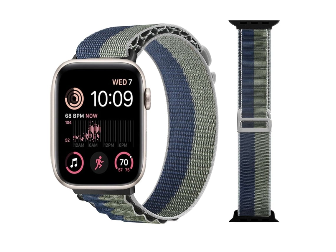 Correa Alpine G-Hook Ajustable Apple Watch Series 8 45Mm Verde y Azul