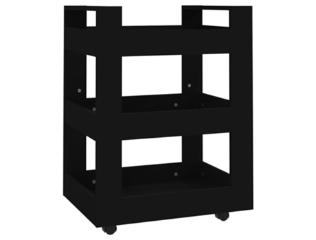 Carrito De Cocina VIDAXL Negro Madera contrachapada (60x45x80 cm)