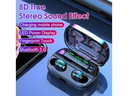 Auriculares Bluetooth 5.0 Tws Con Micrófonos Duales, Control Táctil, Estuche De Carga Y Pantalla Digital.