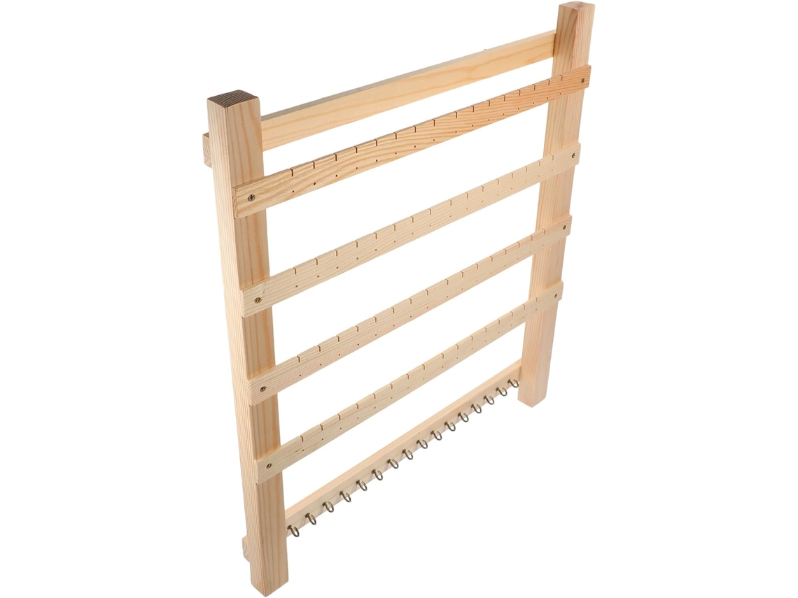 Organizador De Joyas De Pared De Madera Maciza Nuobesty, Soporte Grande Para Pendientes