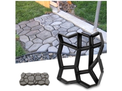 Molde De Hormigón Para Acera De Jardín De 42,5 X 42,5 X 4 Cm, Moldes De Plástico Abs Reutilizables.