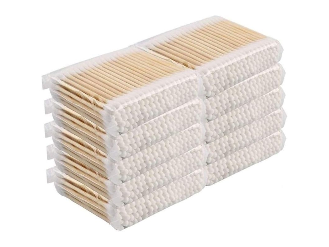 Bastoncillos De Algodón Desechables 2025 Con Mango De Madera, 1000 Unidades, Doble Extremo Para Limpieza De Oídos Y Maquillaje.