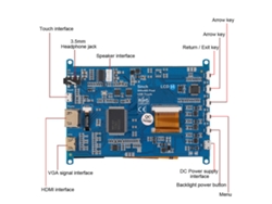 Tela Hdmi Lcd LAXISCREED 800*480 com Toque Capacitivo
