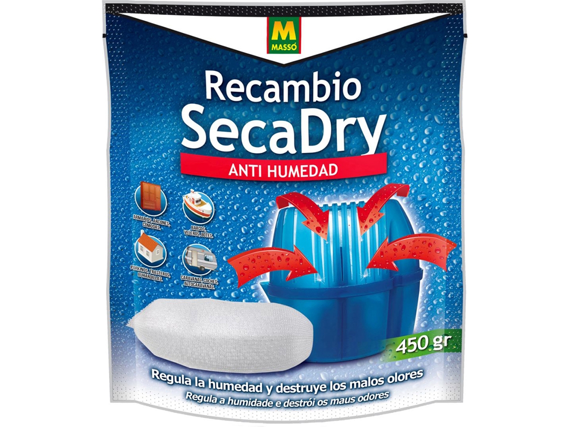Pastillas para deshumidificador MASSÓ Secadry 450G