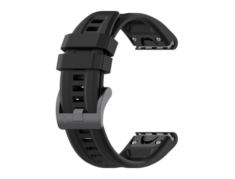 Correa de reloj inteligente para Garmin Fenix 5X Plus 26 mm Correa de reloj deportiva de silicona de color puro (negro)