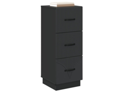 Maison Exclusive - Cajonera Negro 33 X 34,5 X 87 Cm Madera De Ingeniería