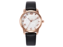 Reloj De Pulsera De Cuarzo Para Mujer Vansvar Con Correa De Piel Sintética - Estilo Sencillo Y Moderno
