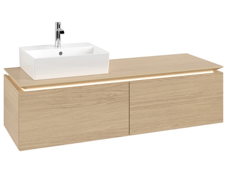 Villeroy &amp Boch Legato Vanity unit B613 1400x380x500mm lavabo a la izquierda iluminación LED