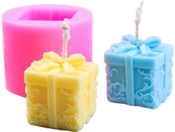Caja de regalo JEIIBRZUI Vela con forma de vela molde de silicona Fondant Herramientas para repostería Modelado de chocolate y yeso
