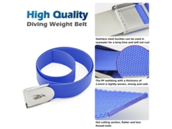 Cinturón De Lastre Para Buceo Con Hebilla De Acero Inoxidable Para Deportes Acuáticos Como Buceo Y Snorkel.