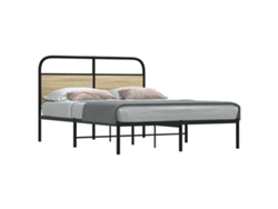 Estructura De Cama Sin Colchón 135x190 Cm Madera Roble Sonoma