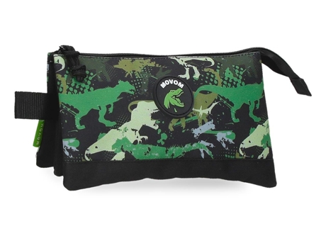 MOVOM Estuche Escolar Poliéster Raptors Negro
