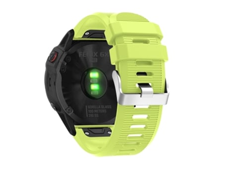 Correa de Silicona grano cruzado para Garmin Fenix 7X/6X Sapphire GPS/6X Pro/6X GPS/5X GPS/5X Plus - verde claro