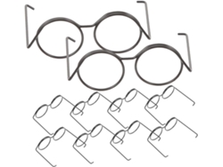 Lote De 30 Mini Gafas Redondas De Hierro Negro Para Muñecas, Con Lentes Y Montura Clásica.