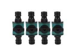 Conector rápido de plástico para manguera, a prueba de fugas, 4 piezas para riego | Sin marca