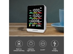 Detector Portátil Inteligente De Calidad Del Aire: Co2, Tvoc, Hcho, Temperatura Y Humedad.