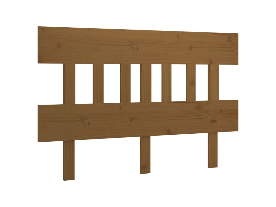 Maison Exclusive - Cabecero De Cama Madera Maciza Pino Marrón Miel 123,5x3x81 Cm