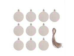 10 adornos colgantes de madera para bolas de Navidad