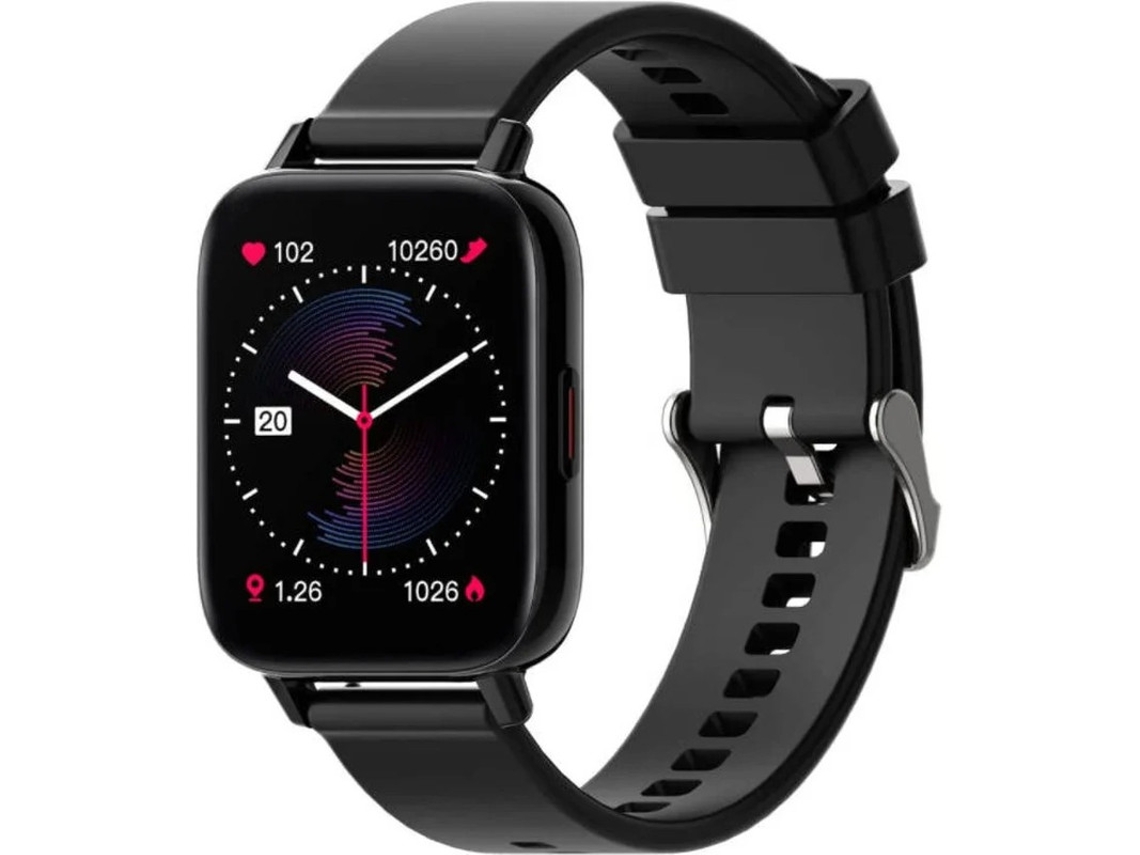 Reloj inteligente parlante de 1,69" con pantalla táctil, monitor de actividad física, sueño, frecuencia cardíaca, notificaciones de mensajes, podómetro, resistente al agua IP67, Yizhood (negro)