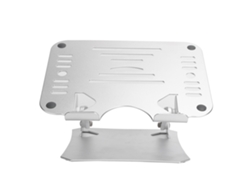 Soporte Para Portátil (ángulo Ajustable Con Orificios De Disipación De Calor) Elevador Portátil Plateado