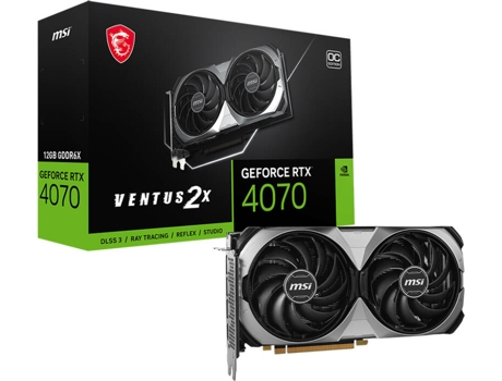 Placa Grafica Vga MSI Rtx4070 Ventus 2X e 12G Oc 12Gb Gddr6 Hdmi/Dp