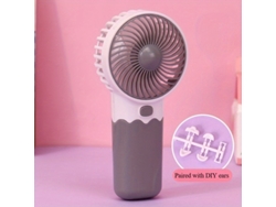 Ventilador Compacto Y Portátil A Pilas, Con Un Diseño Ligero Y Refrescante, Ideal Para Uso En Exteriores O En La Oficina.