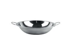 Olla sopera binaural de acero inoxidable de gran capacidad (26 cm) | Sin marca
