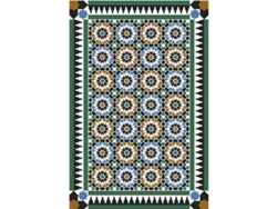 Alfombra OEDIM Mosaico de Azulejos 5 (Verde y Azul - 160x240cm - Vinilo)
