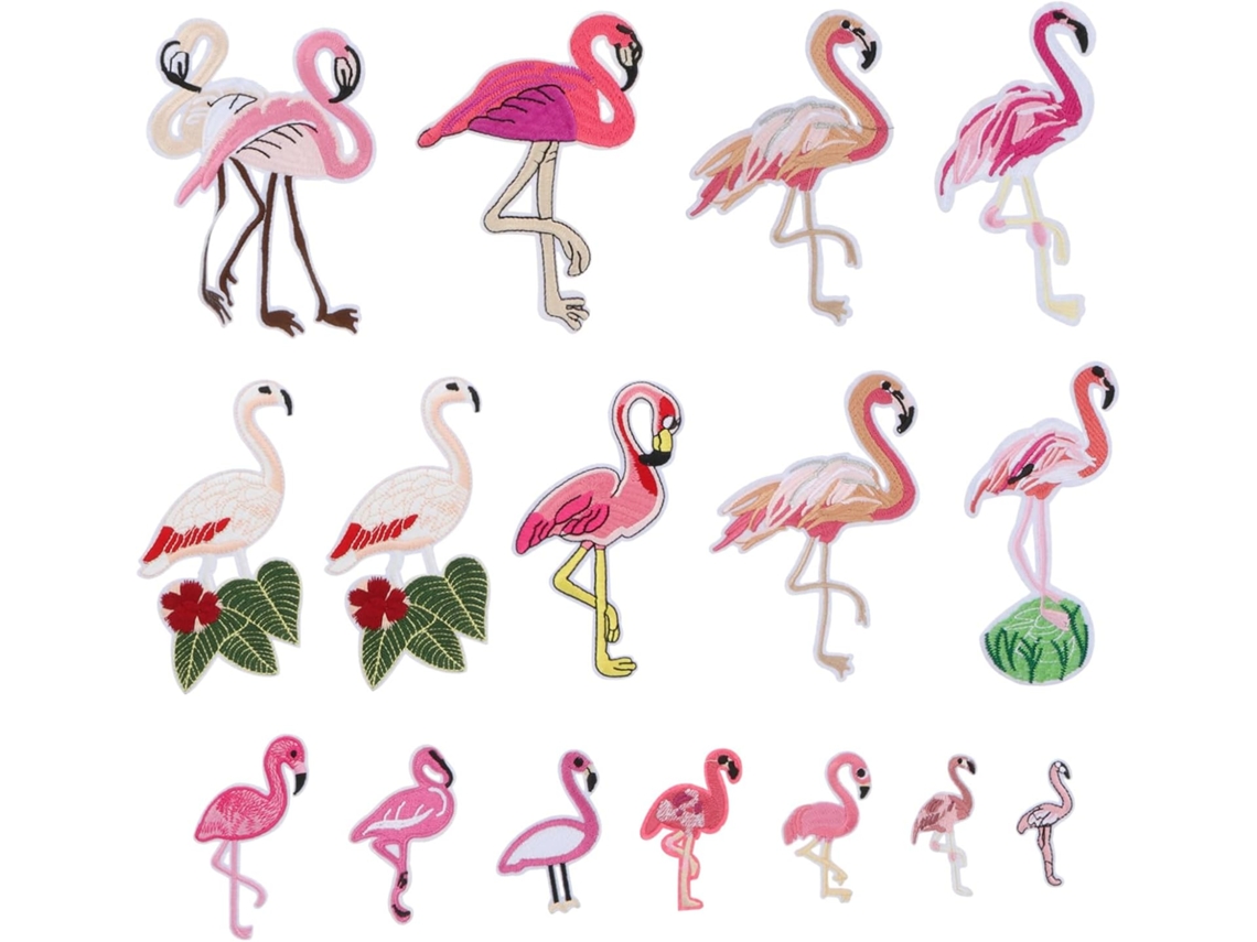 2 Juegos De Parches Termoadhesivos De Flamencos, Insignias Bordadas Para Ropa Y Bolsos, Reparaciones