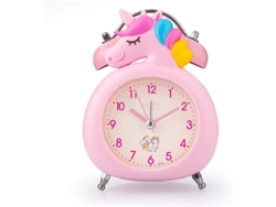 Reloj Despertador Silencioso Para Niñas Con Luz Nocturna Y Alarma Potente, Color Rosa.