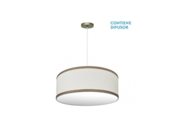 Lámpara colgante Soprano 3xe27 Cuero/beige Regx60x60 Cm Fabrilamp