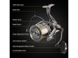 Reel De Pesca Spinning 17+1bb 4.8:1 Con Mango Intercambiable Izquierdo Y Derecho