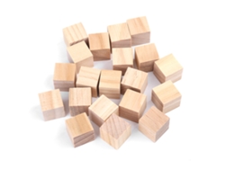 20 Cubos Cuadrados De Madera Natural De 20 Mm Para Manualidades, Decoración Del Hogar Y Juguetes.
