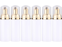 De 6 Frascos Espumadores Com Bomba Dourada, Dispensador De Cosméticos Para Banheiro E Quarto.