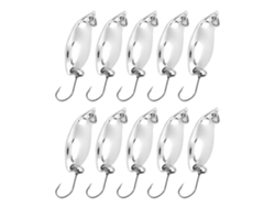 2026rebe-10pcs Lures Pesca Artificiales Wobbler Spoon Bait Metal Plomo 2.5g Plata