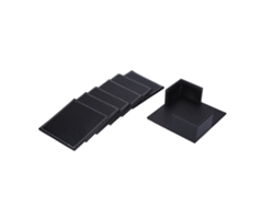 Juego de 6 posavasos de piel sintética con soporte cuadrado negro para proteger las bebidas de la mesa | Sin marca