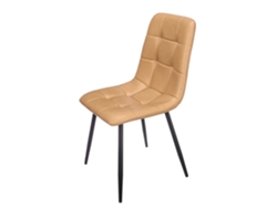 Silla Ancha De Cuero En Color Beige.