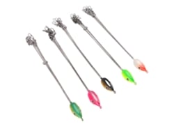 Aparejo de pesca con 5 brazos, acero, 18 cm, 5 unidades