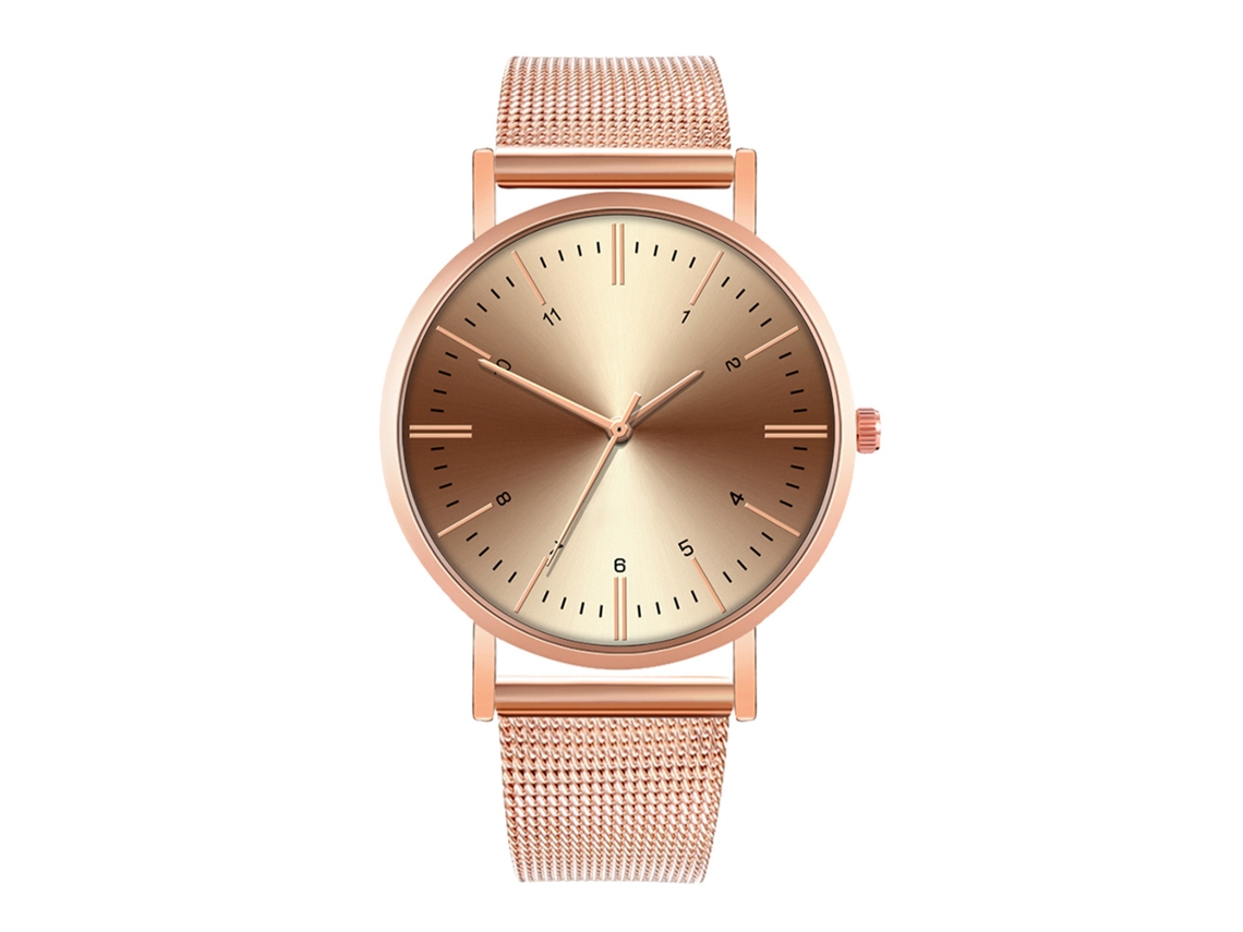 Reloj De Moda Para Hombre Y Mujer Con Correa De Malla, Esfera Redonda, Cuarzo, Para Parejas.