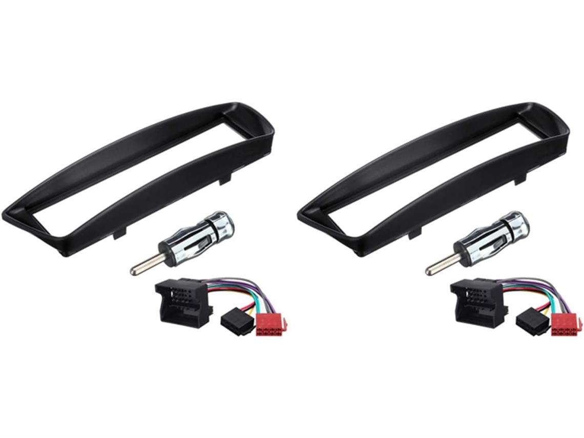 2x Panel Embellecedor Para Radio De Coche 1 Din Cd Dvd Embellecedor De Salpicadero Audio Cubierta Interior C1 107
