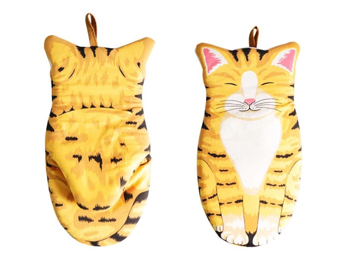 2026-31433-guantes De Horno Resistentes Al Calor 320°f De Gatito Kawaii Para Cocina Y Horneado