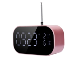 Altavoz Bluetooth inalámbrico con pantalla LCD y carcasa metálica S2, despertador, sonido de graves, camas innovadoras Chennnls